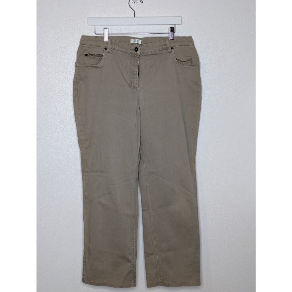 Christopher & Banks Women’s Tan Stretch Crop Pants Size 14